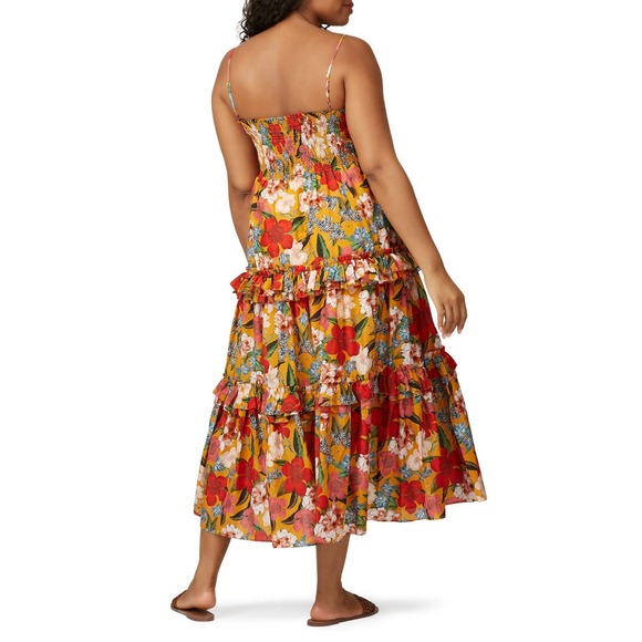 Nicholas Prairie Dress Smocked Floral Multicolor 18 - Picture 4 of 14